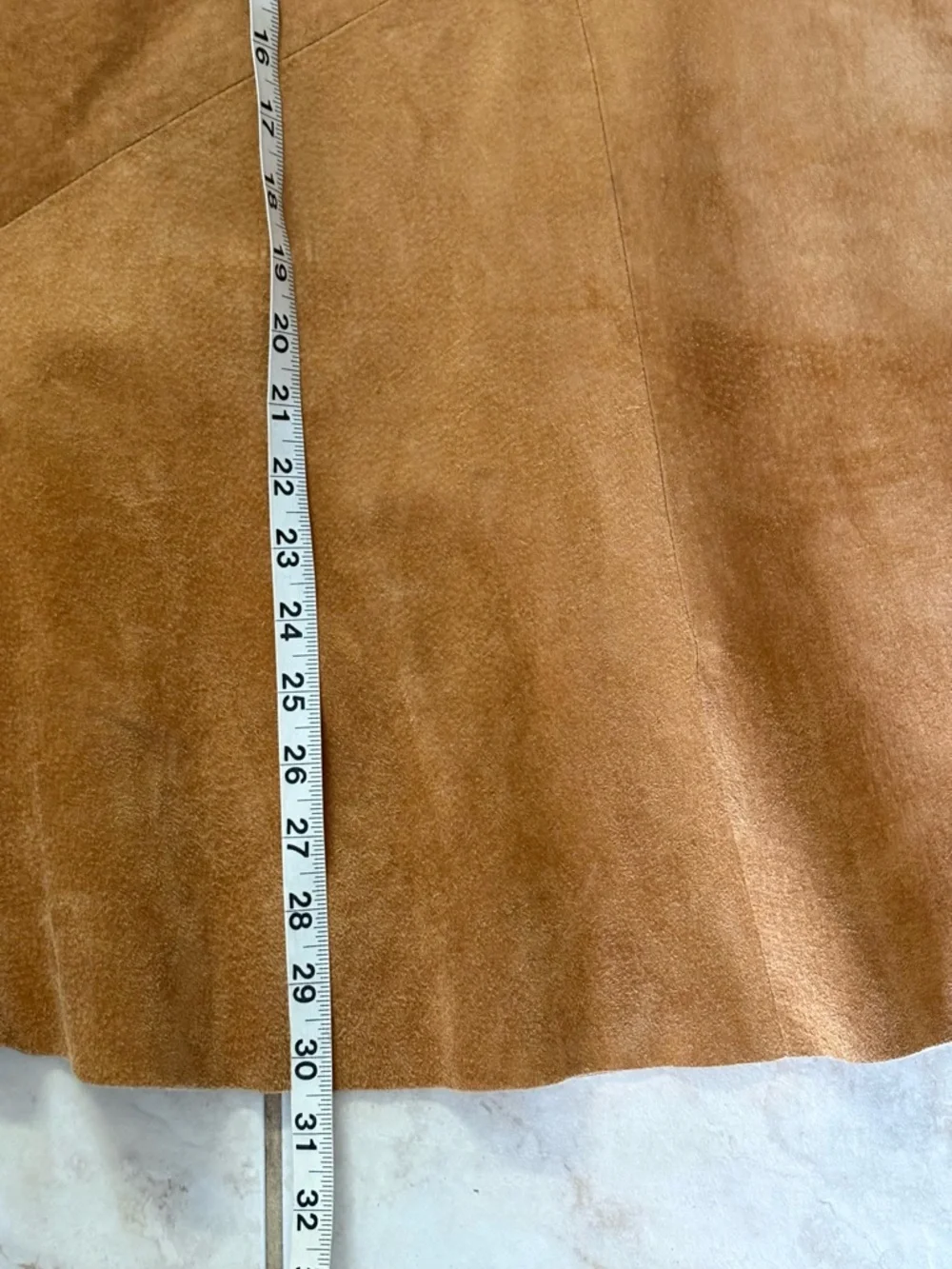 VNTG Stampede Two Piece Vest & Skirt Set, Brown Embossed Leather. - Picture 8 of 8